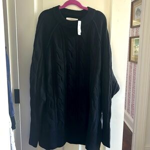 Brand new Aerie black cable knit sweater XS